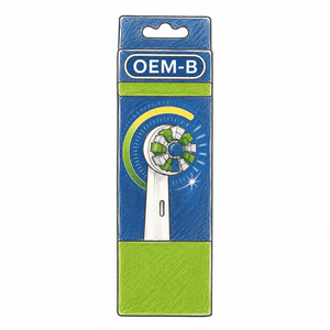 Tête de brosse à dents électrique OEM en nylon à poils moyens, douce et confortable, pour usage hôtelier et domestique - Product Image 1