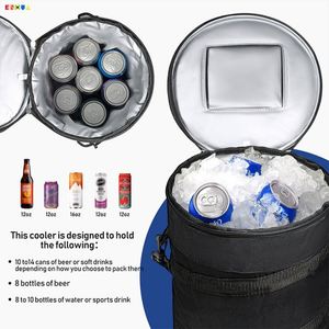 Promotion Large-Capacity 30L Golf Cart Collapsible <b>Cooler</b> Portable Polyester Barrel Insulation Outdoor Beverage Food Storage - Product Image 4