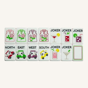 Juego de Mahjong Americano Moderno de Lujo Hecho a Medida, Fichas de Acrílico Ecológicas, Juego de Mahjong para 4 Jugadores, Entretenimiento - Product Image 3