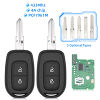 YOCASTY PCF7961M pour Sandero Dacia Logan Lodgy Dokker Duster Symbol Trafic 2012-2018 2/3 Boutons 433MHz Clé d'entrée sans clé