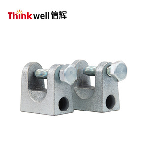 Abrazadera de boca de tigre en forma de C Thinkwell M6 galvanizada para fijación de cables - Product Image 1