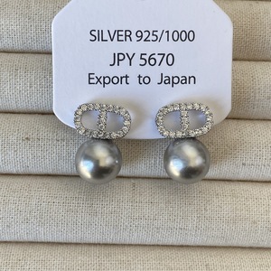 Pendientes de Perlas y Circonitas de Plata S925 de Lujo Estilo Francés, Elegantes Pendientes de Perlas con Letras de Cristal y Diamantes de Imitación - Product Image 6