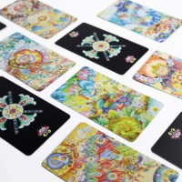 Jeu de cartes de tarot personnalisable, écologique, durable, coloré et illustré, coffret cadeau noir pour collectionneurs, jeu de cartes