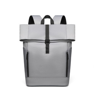 Custom Men's Fashionable Rolltop <b>Laptop</b> Backpack Waterproof Anti-theft <b>Cover</b> Business Leisure Backpack - Product Image 6