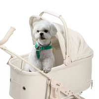 Poussette d'été pliable portable avec auvent réglable résistant au soleil Outil de transport confortable pour les nouveau-nés chiens chats
