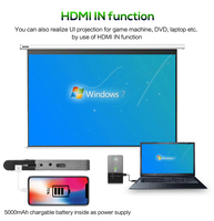 Mini projecteur LED portable C2 Android 1 Go de RAM 8 Go/32 Go de ROM DLP 4K Home Cinéma avec haut-parleur intégré pour une utilisation en extérieur