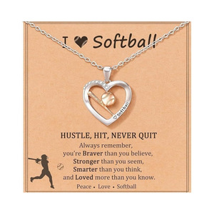 Collana Personalizzata <span class=keywords><strong>per</strong></span> Softball/Calcio/Pallacanestro/Pallavolo, Gioielli Accessori Sportivi, <span class=keywords><strong>Regali</strong></span> di Compleanno e <span class=keywords><strong>Natale</strong></span> <span class=keywords><strong>per</strong></span> Amanti dello Sport - Product Image 6