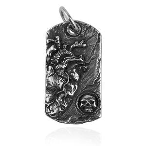 Collier pendentif crâne en acier inoxydable, bijoux effrayants, style punk pour hommes - Product Image 5