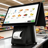 Caja Registradora Táctil con Sistema POS para Supermercado, Pantalla de 15.6'' con Windows y Impresora de 58/80mm
