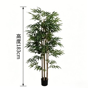 Tiges de bambou artificielles résistantes aux UV en gros – Plante en soie artificielle pour la décoration de la maison, du bureau et du jardin - Product Image 2