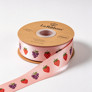Lazo de satén de lujo hecho a mano con diseño de mariposa y estampado de frutas, decoración a prueba de humedad para empaque de regalos - Product Image 4