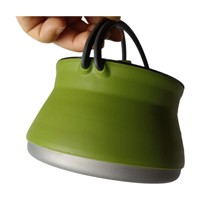 Bouilloire pliable en silicone de qualité alimentaire pour l'extérieur