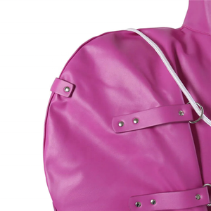 Jouets sexuels pour adultes Combinaison complète de retenue BDSM Camisole de force avec capuchon pour la tête Body Sacs de couchage en cuir Bondage Sleep Sack - Product Image 6
