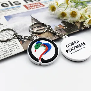 soft silicone 2d 3d plastic pvc keyring with back print customized Keychain supplier