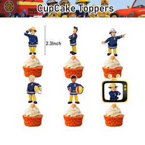 Ensemble de décorations de fête sur le <span class=keywords><strong>thème</strong></span> de l'animation Fireman Sam, comprenant des bannières, des décorations de gâteaux, des ballons, des drapeaux pour les fournitures d'<span class=keywords><strong>anniversaire</strong></span> des enfants - Product Image 4