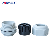 Filetage M/PG/G IP68 CE ROHS pour les presse-étoupes en nylon à quatre trous basse tension connecteur étanche joint flexible pour câble électrique