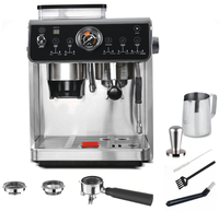 Máquina de Café Espresso de Doble Caldera de 2800W, 20 Bares, Bomba Doble PID, Molinillo de 58mm, 30 Ajustes de Molienda, Semiautomática, OEM