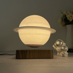 Lampe de lecture LED unique et lumineuse à lévitation magnétique en forme de lune, avec matériau ABS et commande tactile - Product Image 1