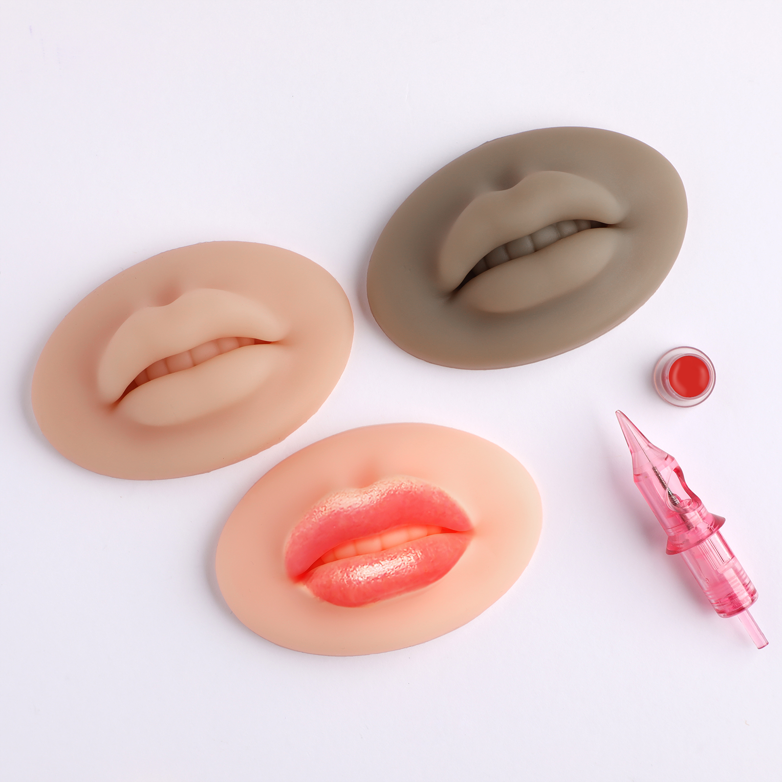 Original Supplier Real Human Silicone Permanent Makeup Mouth Mold 3D Lip Manniques Practice Skins Kit