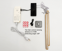 Sous-commande rechargeable sans fil 12V 24V Détecteur de mouvement humain à infrarouge Interrupteur à lumière LED Capteur de mouvement intelligent du corps