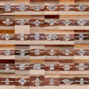 แหวนเพชรคุณภาพสูงแบบสามเม็ด ผลิตในห้องปฏิบัติการ ทอง 14k 18k แท้ รับรองโดย IGI แหวนเพชรเพาะเลี้ยงสำหรับผู้หญิง - Product Image 2