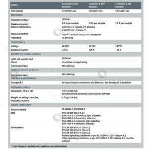 وحدة تحكم إلتيك FLATPACK S 1U BULK FEED ومقومات 48 فولت CTOS0301.xxx لنظام الطاقة المستمرة - Product Image 3