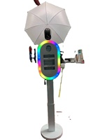 Photomaton pour iPad avec imprimante, boîtier relevable, conception personnalisée, construction métallique, rotation à 360° réglable, télécommande