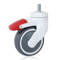 Roulettes multifonctionnelles, durables et pratiques, roues de lit solides, roues d'hôpital de 125mm, haute qualité