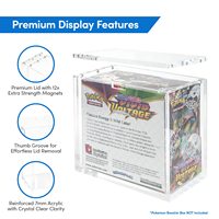 Offre Spéciale Coffret de Protection Acrylique pour Cartes Pokémon, Boîte d'Affichage avec Couvercle Magnétique, Fermeture Personnalisée pour Coffret Dresseur d'Élite (ETB)
