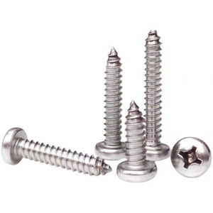 201 Stainless Steel Phillips Head Self Tapping Screws Round Head Metric Grade A Construction Industry Use - Product Image 2
