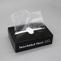 Feuilles de plastique transparentes de qualité alimentaire, feuilles jetables interpliées pour la restauration et la vente en gros