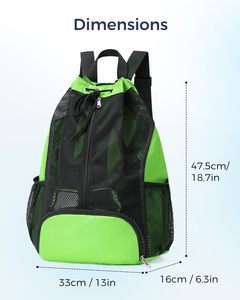 Mesh <b>Swim</b> Backpack with Separate Shoe Compartment Large Capacity Full Open Water Sports Beach <b>Bag</b> - Product Image 6