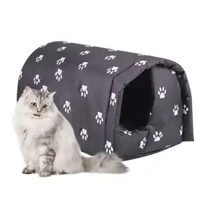 Bunnyhi Mw005 Geïsoleerde Schuilplaats Kattenkooi Villa Waterdicht Hondenhuis Opvouwbaar Buiten Kattenhuis Voor Wilde Kat Hond Puppy