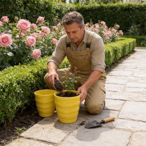 HARVIT Pots de fleurs d'intérieur/extérieur à bas <span class=keywords><strong>prix</strong></span>, é<span class=keywords><strong>l</strong></span>égants pots de jardin en porcelaine en forme de V, pots écologiques et durables - Product Image 6