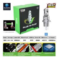Phares LED de voiture SunRise T08 H19 12V 80W 5000LM 6500K IP67 Étanche avec ventilateur haute vitesse Canbus Plug and Play Adaptation universelle