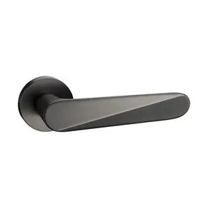 Nouveau style support de serrure de porte en alliage de zinc poignée de porte intérieure moderne serrure à mortaise levier poignée de porte ensemble de serrure