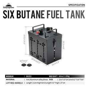Campingmoon 6 pièces par ensemble Camping Giant Energy Gas Butane Can tank Canister Outer Box Holder - Product Image 2