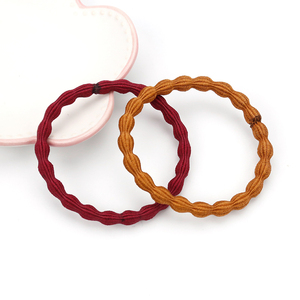 ยางถักแวววาวสำหรับผมหนาสำหรับผูกผมดีไซน์เป็นลอนแบบเกาหลี - Product Image 4