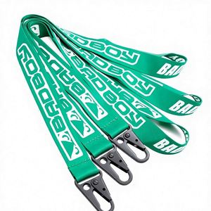 Bulk Personalized Full Color Sublimation <b>Polyester</b> <b>Lanyards</b> Street Style Neck Strap Keychain <b>Lanyard</b> With Black Metal Hook - Product Image 1