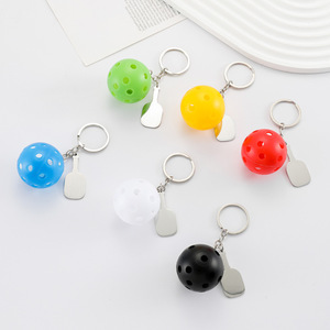 PE nhựa đầy màu sắc <span class=keywords><strong>Mini</strong></span> pickleball <span class=keywords><strong>Keychain</strong></span> pickleball bóng Móc chìa khóa biểu tượng tùy chỉnh pickleball chủ chốt - Product Image 5
