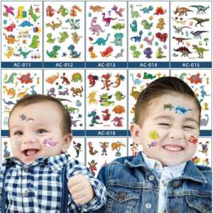 <span class=keywords><strong>Tatuajes</strong></span> Temporales para Niños, <span class=keywords><strong>Tatuajes</strong></span> de Papel Transferibles al Agua para Niñas y Niños, Diseños de Espacio, Dinosaurios, Animales, Mariposas, Artículos para Fiestas de Cumpleaños - Product Image 1