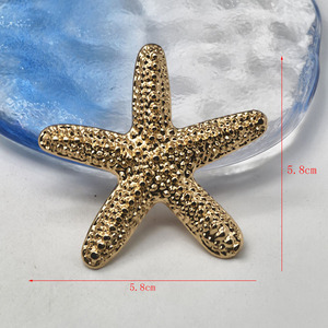 Hebilla de clip de aleación de zinc con diseño de estrella de mar para accesorios de bikini, traje de baño y suéter - Product Image 6