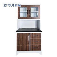 Armoire de cuisine moderne en acier inoxydable, meuble de rangement multifonctionnel, casiers, mobilier de maison