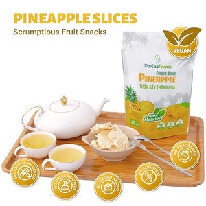Piña Deshidratada en Rodajas de Color Amarillo Claro de Alta Calidad, Refrigerio de Piña Liofilizada OEM, Logotipo/Diseño Personalizado de Vietnam, Empaquetado a Granel - Product Image 3