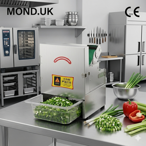Mond.<strong>uk</strong> 200W Commercial Electric Vegetable Cutter SUS304 Stainless Steel Green Onion Shredder Chili Ring Leek Slicer Machine - Product Image 1