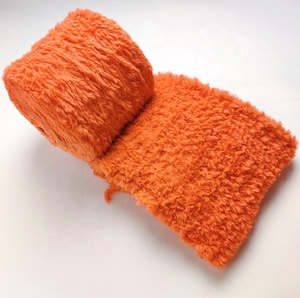 Mewah 100% poliester imitasi Marta bulu bulu halus Ultra lembut Shaggy rajut nyaman bayi dewasa topi ember syal mewah benang lemparan - Product Image 6