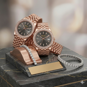 Reloj de Lujo con Cristal de Cuarzo Moissanite, Acero Inoxidable, Unisex, Diseño de Moda, Cierre Plegable de Seguridad, Resistente al Agua - Product Image 3