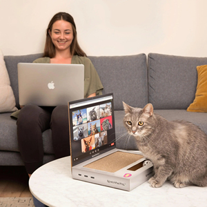 <b>Cat</b> Scratcher Laptop with Fluffy 'Mouse' Interactive Toys Pet <b>Scratching</b> <b>Board</b> - Product Image 4