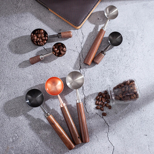 ช้อนตักกาแฟแบบสองขนาด15มล. 30มล. ช้อนตักกาแฟแบบด้ามจับสเตนเลสสตีลปลอดภัย - Product Image 2