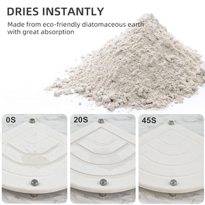 Nhanh chóng làm khô xà phòng và bàn chải đánh răng chủ sở hữu nước hấp thụ diatomaceous trái đất khay với thép không gỉ chân và giấy nhám - Product Image 2